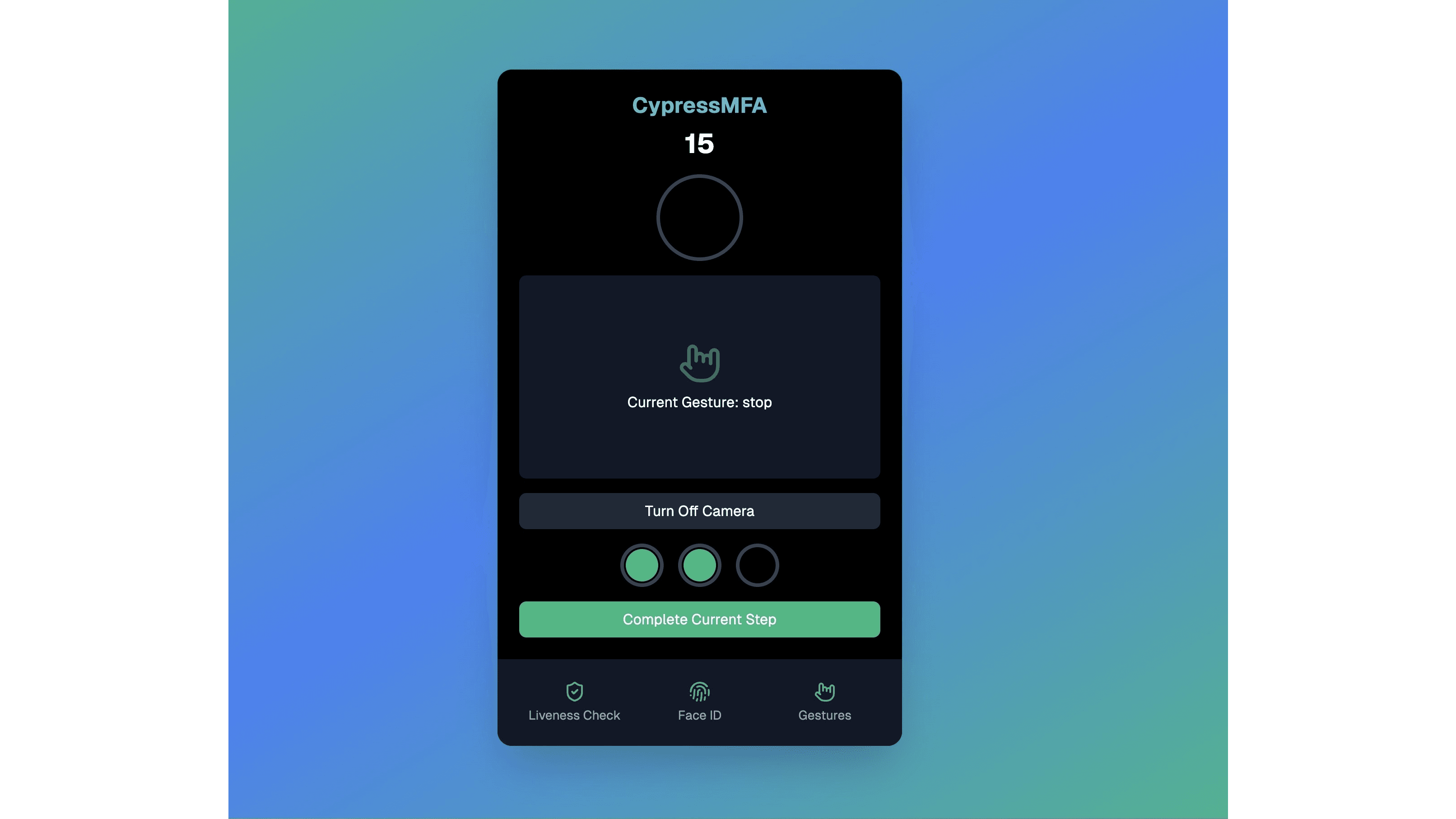 CypressMFA: Gesture-Driven Facial Authentication